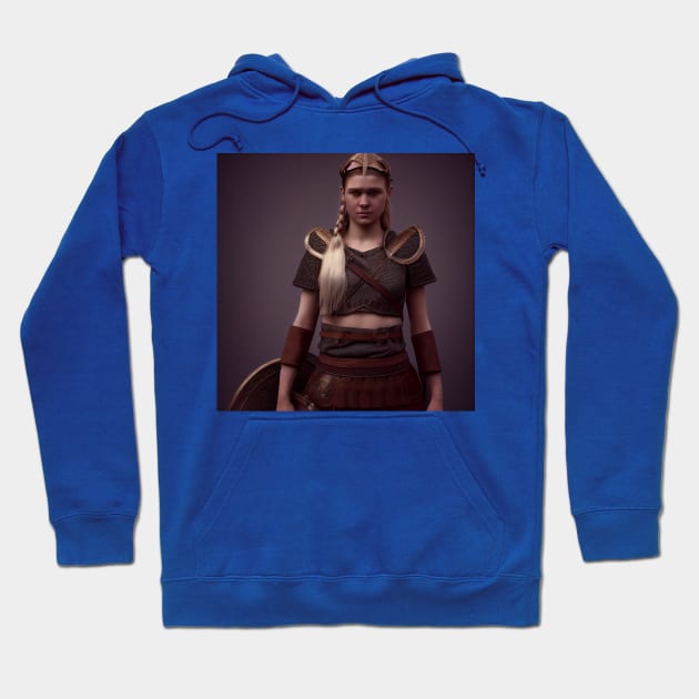 Viking Shield Maiden Hoodie by Grassroots Green